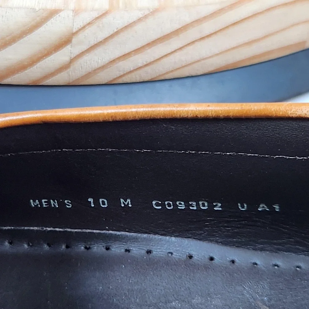 Cole Haan Tassel Loafer Shoes Mens‎ 10 M Brown Leather Slip On Dress Square Toe
